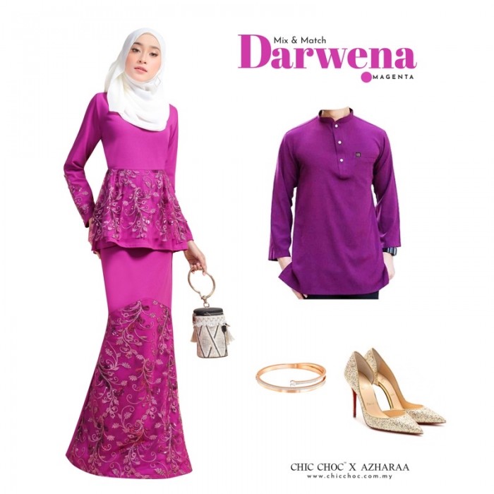 DARWENA KURUNG (MAGENTA)-734 / P734 / SP734#