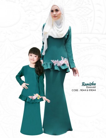 RANISHA KIDS KURUNG MODERN (EMERALD) K9044