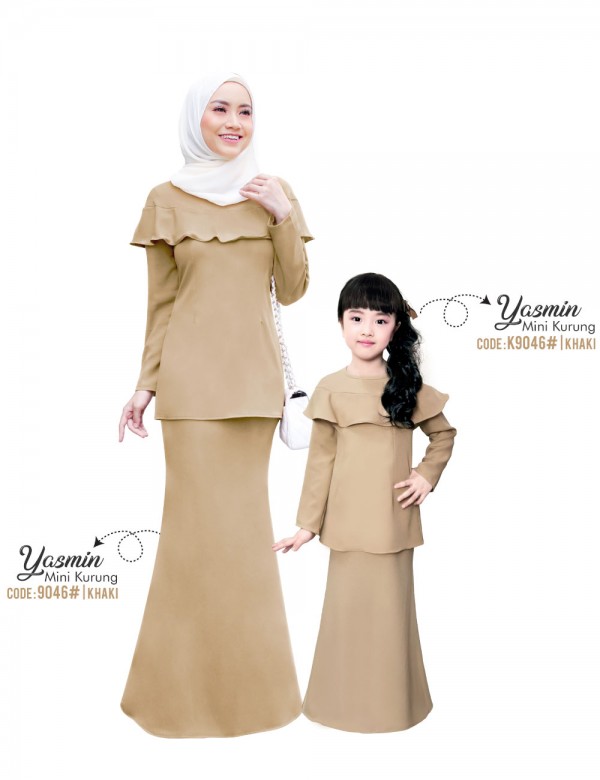 YASMIN KURUNG MODERN (KHAKI) 9046