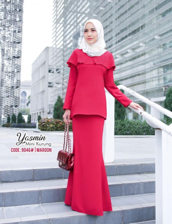 YASMIN KURUNG MODERN (MAROON) 9046