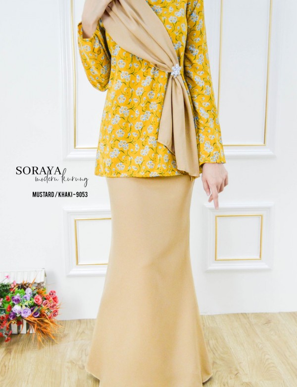 SORAYA KURUNG MODERN (MUSTARD/KHAKI) 9053 / P9053