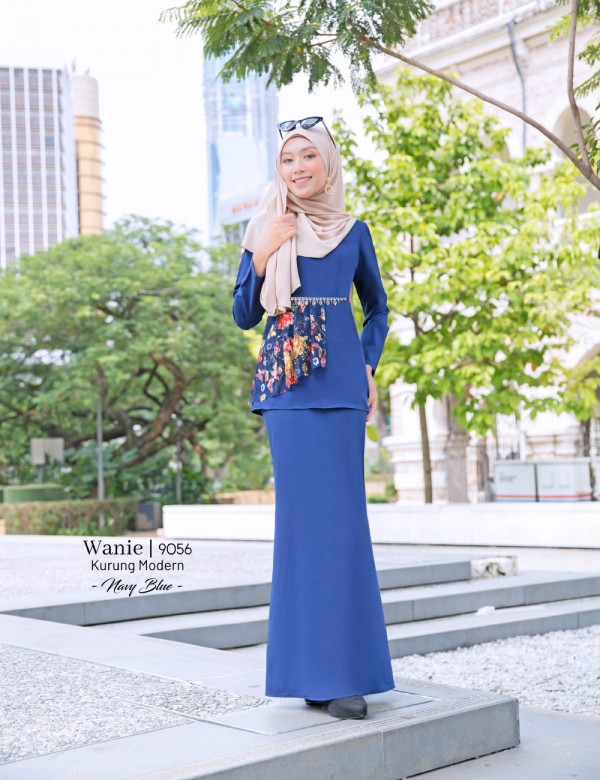 WANIE KURUNG MODERN (NAVY BLUE) 9056