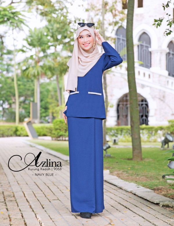 AZLINA KURUNG KEDAH (NAVY BLUE) 9058 / P9058