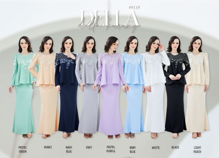 DELLA KURUNG MODERN (PASTEL PURPLE) 9119 / P9119