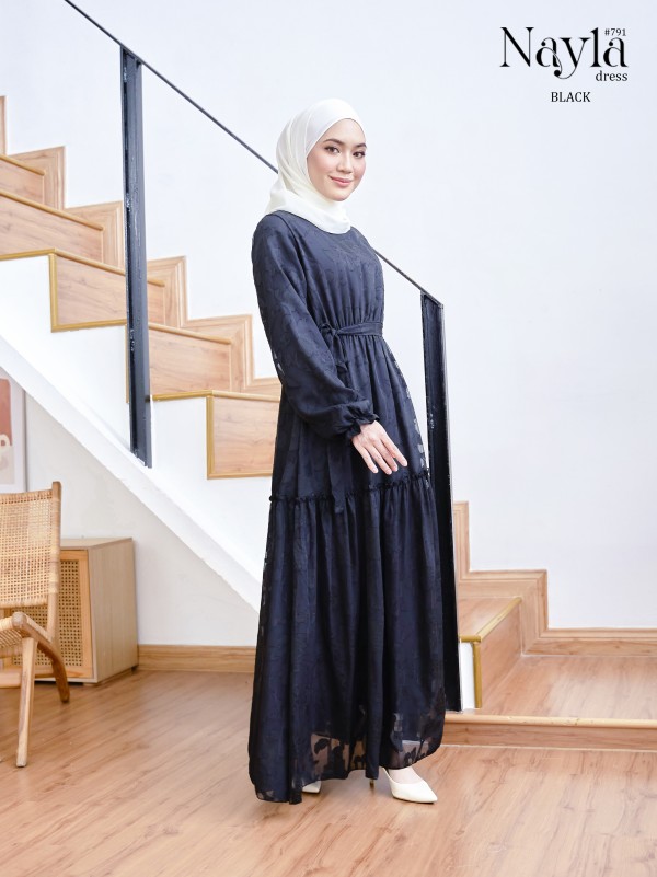 NAYLA DRESS (BLACK) 791 / P791