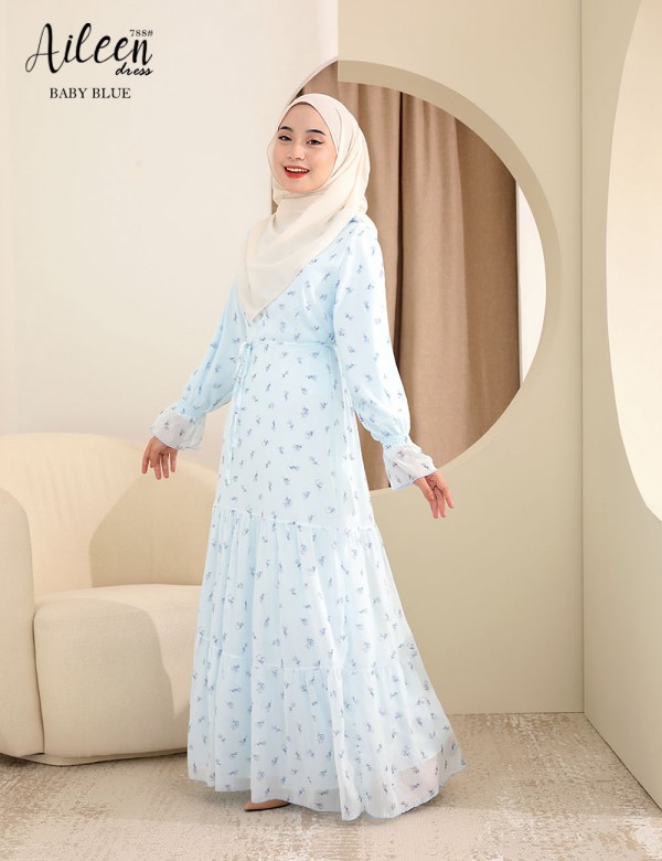 AILEEN DRESS (BABY BLUE) 788 / P788 / SP788