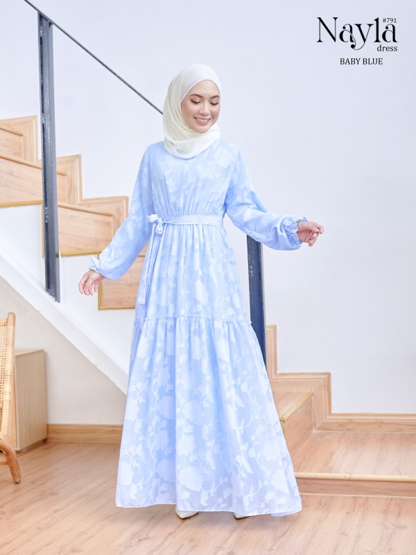 NAYLA DRESS (BABY BLUE) 791 / P791