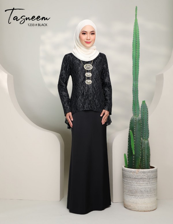 TASNEEM DRESS (BLACK) 1233 / P1233