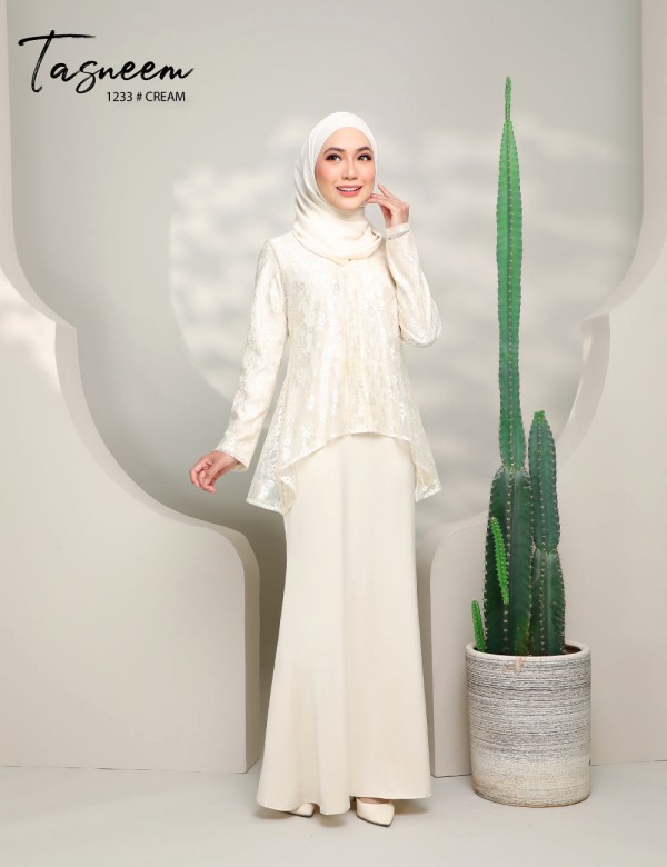 TASNEEM DRESS (CREAM) 1233 / P1233