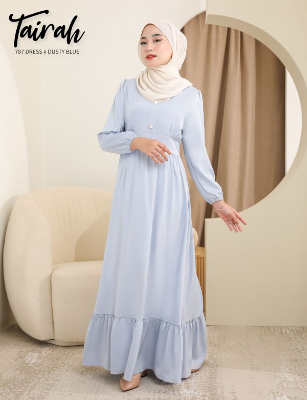 TAIRAH DRESS (DUSTY BLUE) 787 / P787