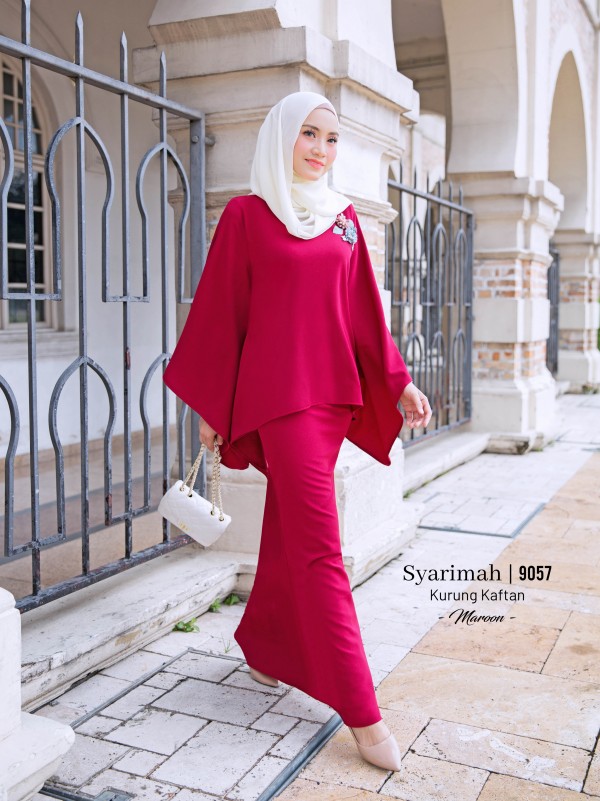 SYARIMAH KURUNG KAFTAN (MAROON) 9057