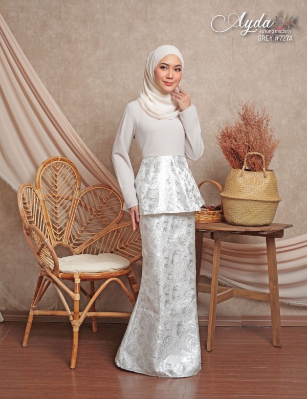 NEW EDITION AYDA KURUNG MODERN (GREY) 727A / P727A