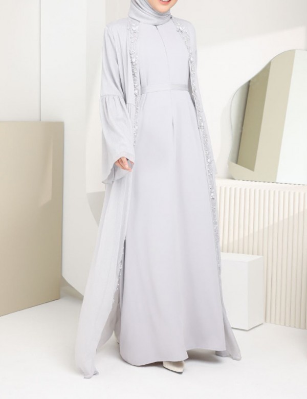 NEW EDITION MEDINA JUBAH (GREY) A795 / PA795 / SPA795 (NOT INCLUDE SHAWL)