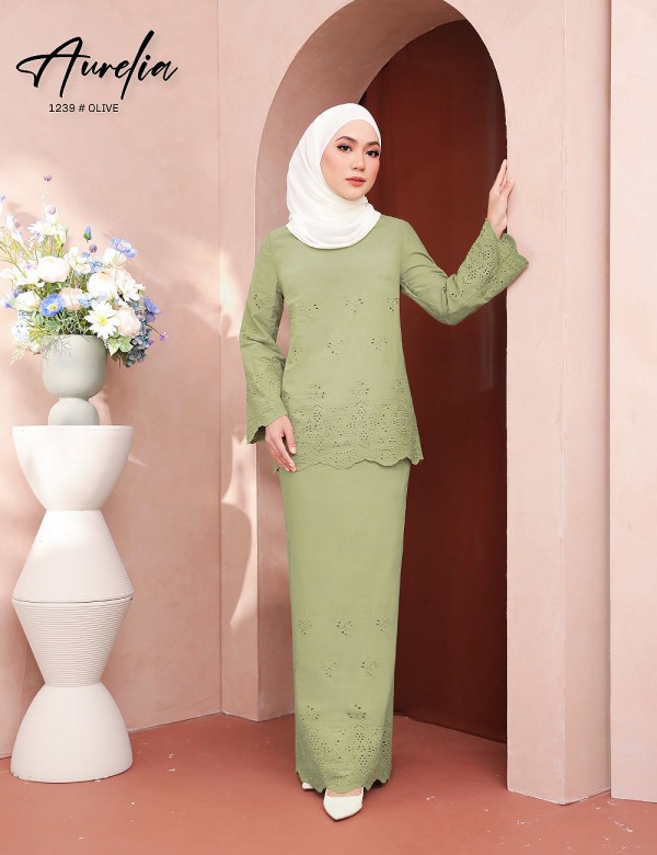 AURELIA KURUNG MODERN (OLIVE) 1239 / P1239