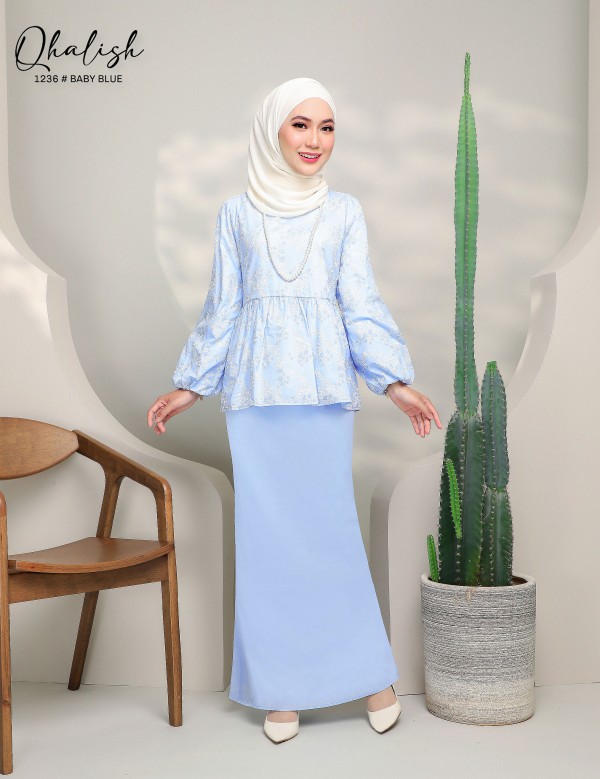 QHALISH KURUNG MODERN (BABY BLUE) 1236 / P1236