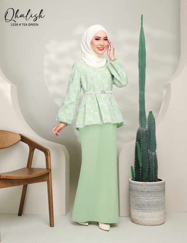 QHALISH KURUNG MODERN (TEA GREEN) 1236 / P1236