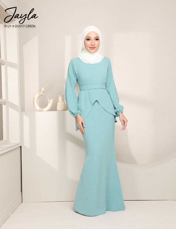JAYLA KURUNG MODERN (DUSTY GREEN) 9121