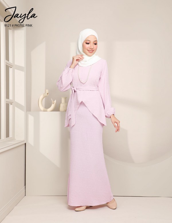 JAYLA KURUNG MODERN (PASTEL PINK) 9121