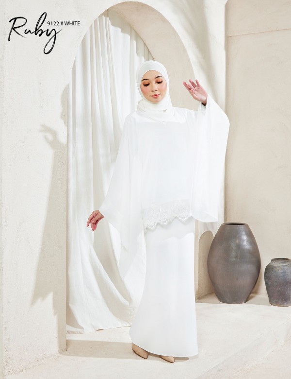 RUBY KURUNG MODERN (WHITE) 9122