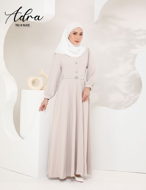 ADRA PLEATED DRESS (NUDE) 792 / P792