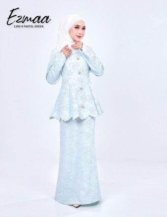 EZMAA KURUNG MODERN (PASTEL GREEN) 1266 - ( Accessories Not Included PWP add on RM4 for 4 pcs )