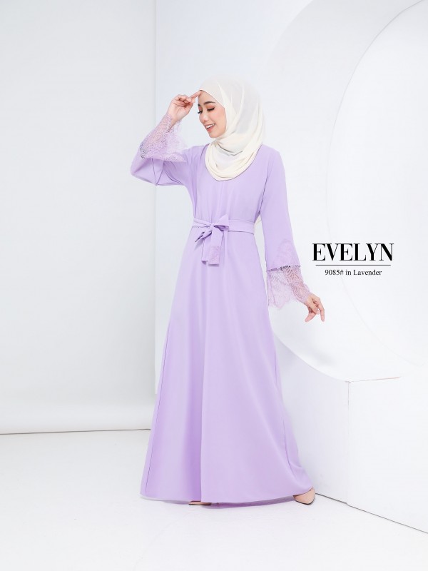 EVELYN LACE DRESS (LAVENDER) 9085