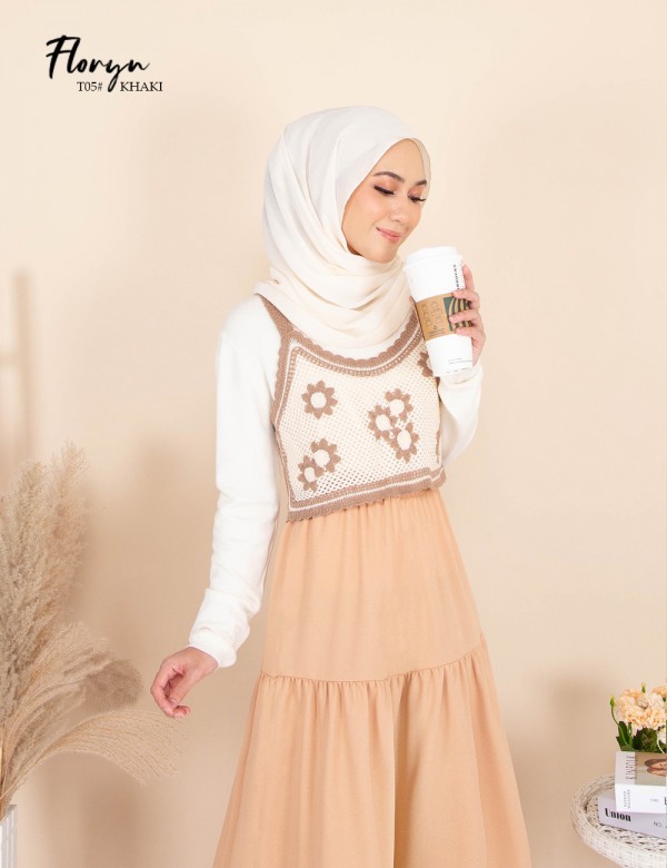 T05-FLORYN KNIT SINGLET (KHAKI)
