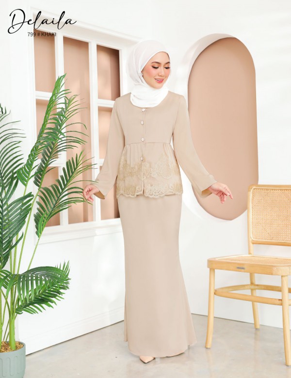 DELAILA KURUNG MODERN (KHAKI) 799 / P799 / SP799