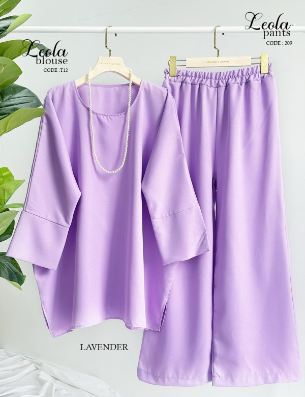 LEOLA BLOUSE & PALAZZO (LAVENDER) T12 / 209