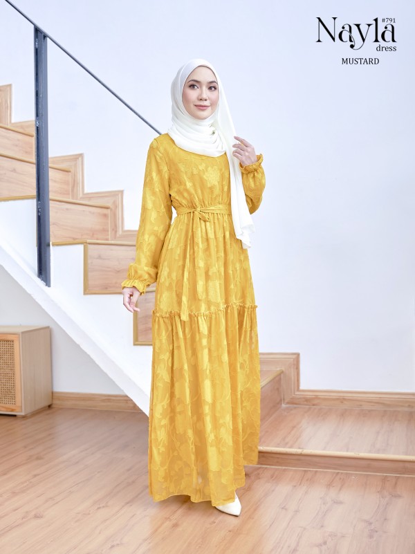 NAYLA DRESS (MUSTARD) 791 / P791