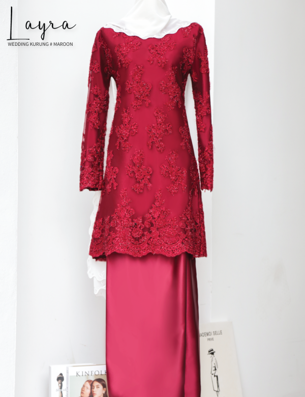 LAYRA WEDDING KURUNG (MAROON)