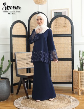 SERAA KURUNG MODERN (NAVY BLUE) 9097#