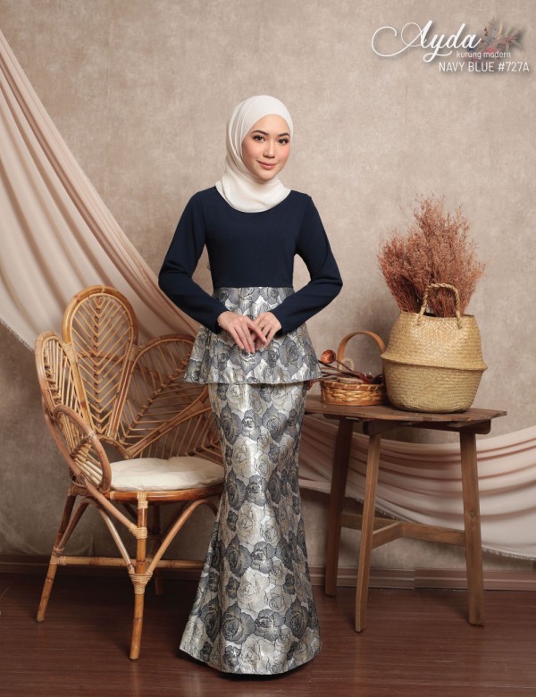 NEW EDITION AYDA KURUNG MODERN (NAVY BLUE) 727A / P727A