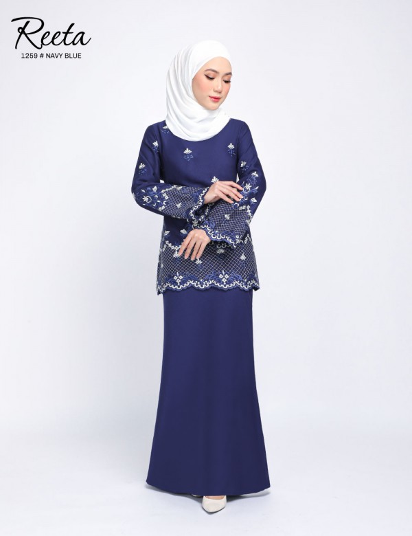 REETA EMBROIDERY KURUNG MODERN (NAVY BLUE) 1259 / P1259