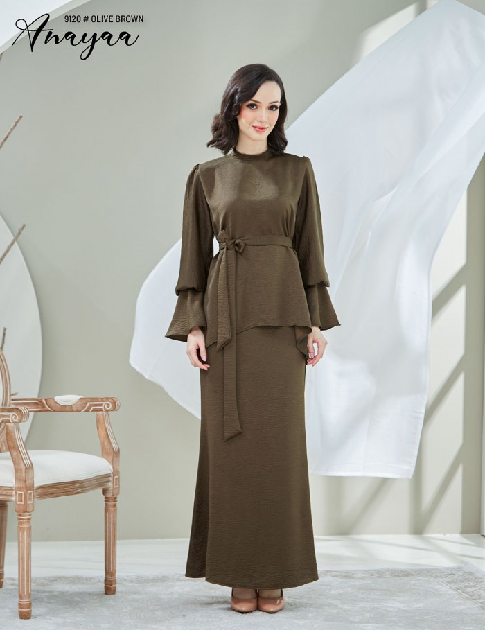 ANAYAA KURUNG MODERN (OLIVE BROWN) 9120 / P9120