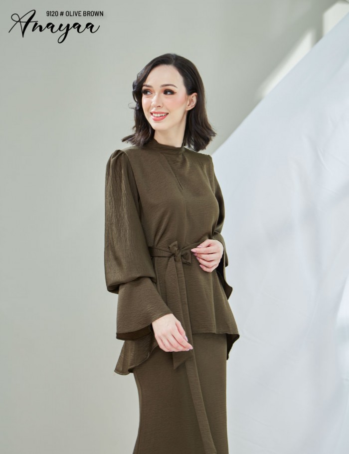 ANAYAA KURUNG MODERN (OLIVE BROWN) 9120 / P9120