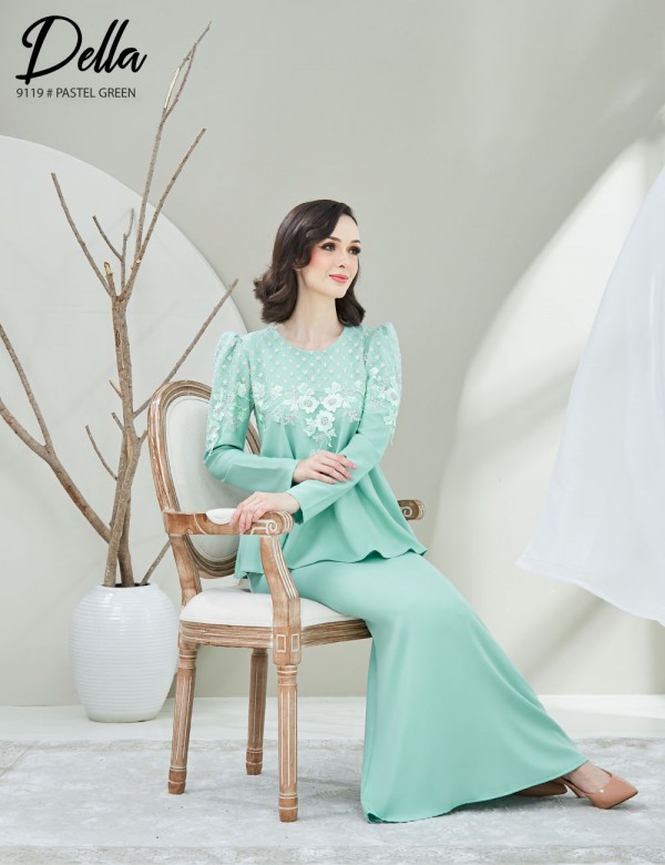 DELLA KURUNG MODERN (PASTEL GREEN) 9119 / P9119