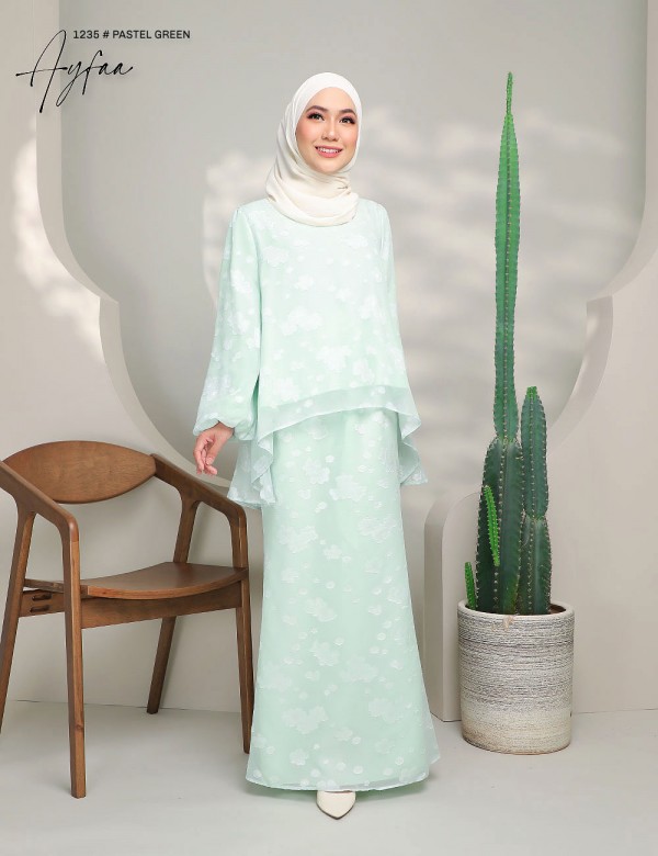 AYFAA KURUNG MODERN (PASTEL GREEN) 1235 / P1235