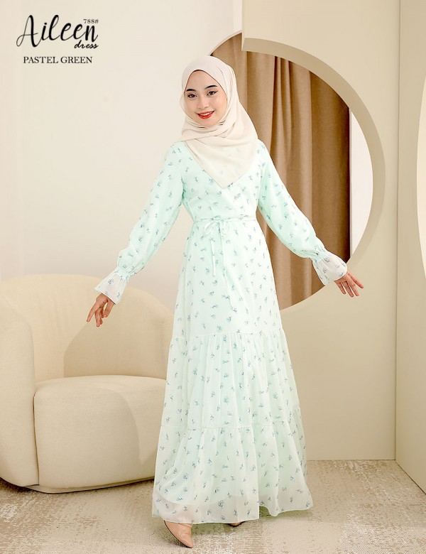 AILEEN DRESS (PASTEL GREEN) 788 / P788 / SP788