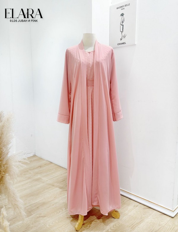 ELARA JUBAH WITH CARDIGAN (PINK) 9126