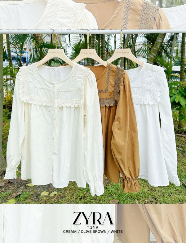 ZYRA TOP (OLIVE BROWN) T14