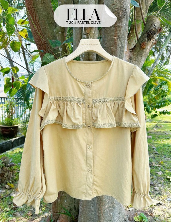 ELLA TOP (PASTEL OLIVE) T20