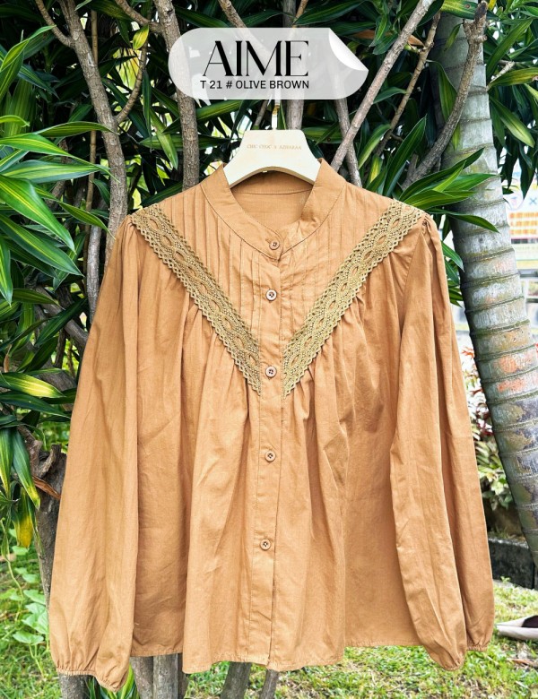AIME TOP (OLIVE BROWN) T21
