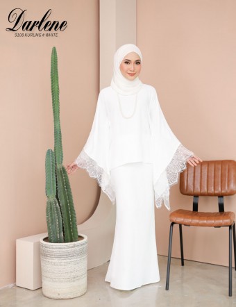 DARLENE KURUNG KAFTAN (WHITE) 9108