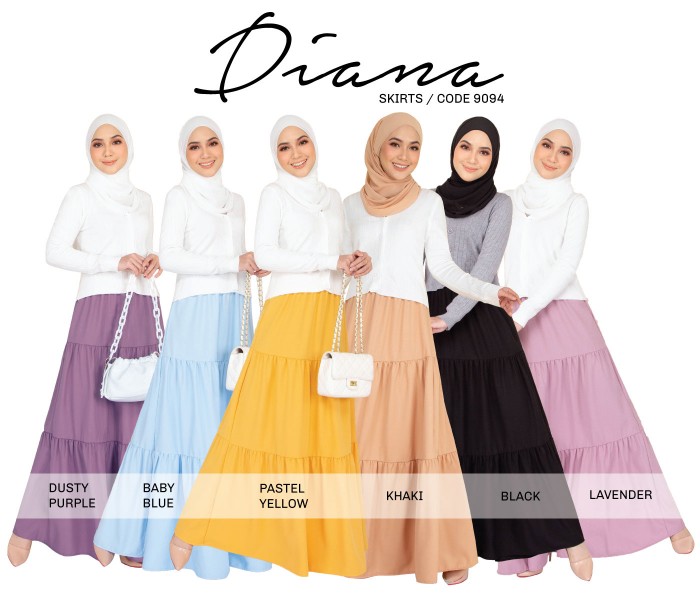 DIANA SKIRT (DUSTY PURPLE) 9094 / P9094