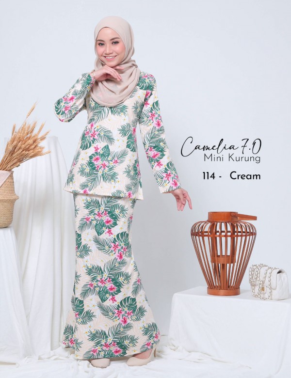 CAMELIA 7.0 MINI KURUNG (CREAM) 114