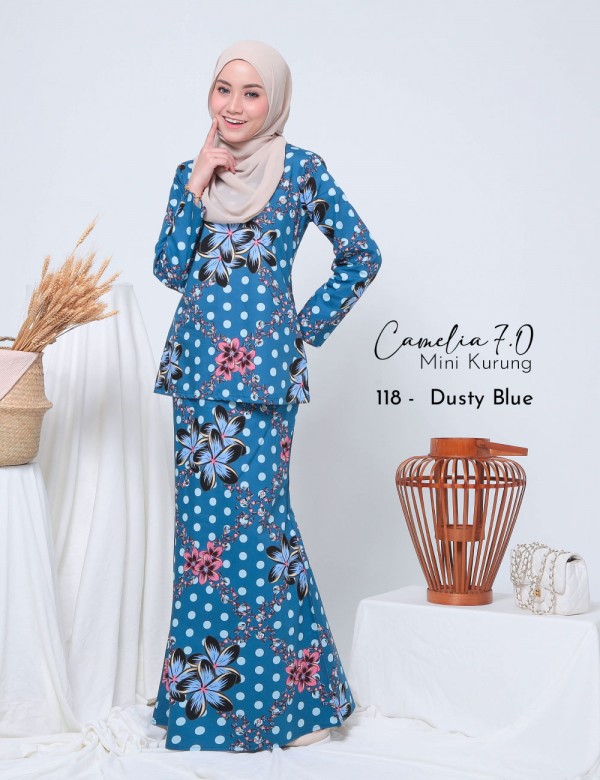 CAMELIA 7.0 MINI KURUNG (DUSTY BLUE) 118