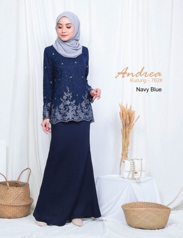 ANDREA KURUNG MODERN (NAVY BLUE) 762 / P762 /SP762