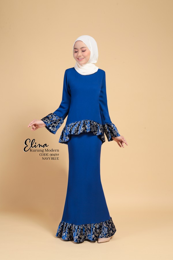 ELINA KURUNG MODERN (NAVY BLUE) 9048 / P9048