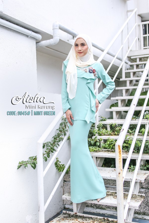 AISHA MINI KURUNG (MINT) 9045